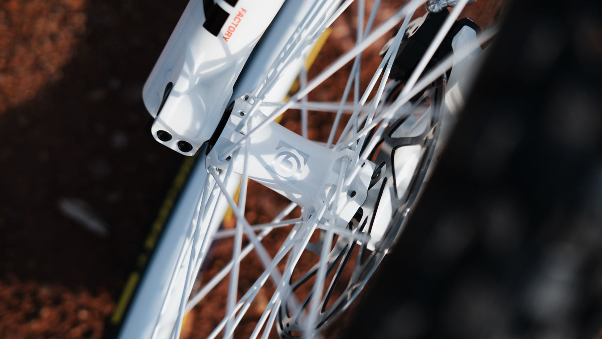 White front hub and spokes.